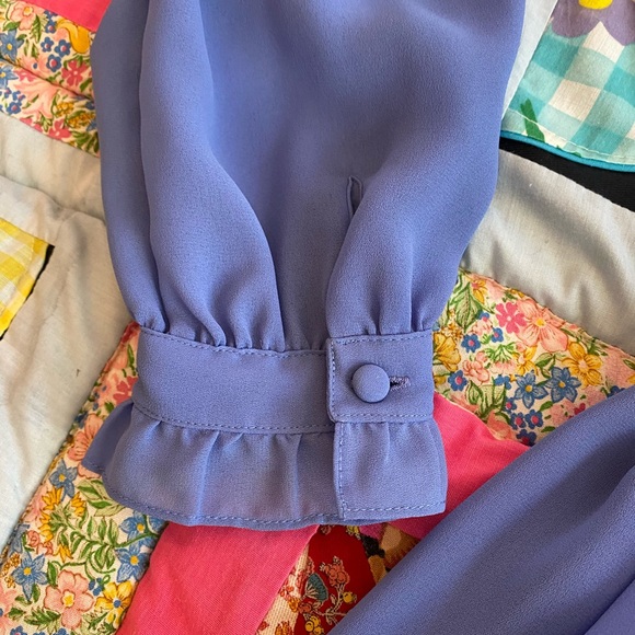 Vintage FL Collections periwinkle dress size 12 100% polyester - Picture 4 of 6